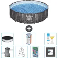 Bestway Steel Pro MAX, ronde opblaasbare zwembad - 427x107 cm - 6-delig, model S563