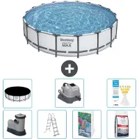 Bestway Steel Pro MAX, ronde opblaasbare zwembad - 549x122 cm - 6-delig, model S649