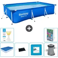 Bestway Steel Pro, rechthoekig zwembad - 300x201x66 cm - 5-delig, model S99