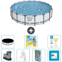 Bestway Steel Pro MAX, ronde opblaasbare zwembad - 549x122 cm - 6-delig, model S566