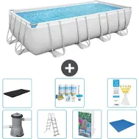 Bestway Power Steel Rechthoekig zwembad - 488x244x122 cm - 6-delig - Model S599