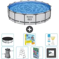 Bestway Steel Pro MAX, ronde opblaasbare zwembad - 457x122 cm - 6-delig, model S607
