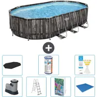 Bestway Power Steel Ovaal - 610x366x122 cm - 6-delig - Model S594