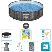 Bestway Steel Pro MAX, ronde opblaasbare zwembad - 427x107 cm - 6-delig, model S566