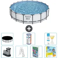 Bestway Steel Pro MAX, ronde opblaasbare zwembad - 549x122 cm - 6-delig, model S572