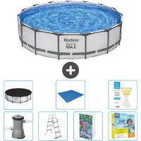 Bestway Steel Pro MAX, ronde opblaasbare zwembad - 457x122 cm - 6-delig, model S546