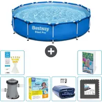 Bestway Steel Pro, ronde opblaasbare zwembad - 366x76 cm - 5-delig, model S285
