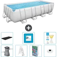 Bestway Power Steel Rechthoekig - 488x244x122 cm - 6-delig S674