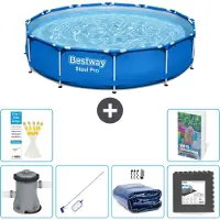 Bestway Steel Pro, ronde opblaasbare zwembad - 366x76 cm - 5-delig, model S217