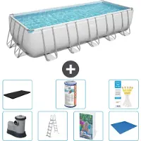 Bestway Power Steel Rechthoekig zwembad - 640x274x132 cm - 6-delig - Model S594