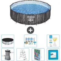 Bestway Steel Pro MAX, ronde opblaasbare zwembad - 427x107 cm - 6-delig, model S536