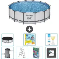 Bestway Steel Pro MAX, ronde opblaasbare zwembad - 427x122 cm - 6-delig, model S607