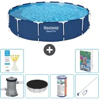 Bestway Steel Pro, ronde opblaasbare zwembad - 396x84 cm - 5-delig, type S304
