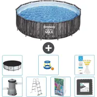 Bestway Steel Pro MAX, ronde opblaasbare zwembad - 427x107 cm - 6-delig, model S525
