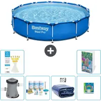 Bestway Steel Pro, ronde opblaasbare zwembad - 366x76 cm - 5-delig, model S282