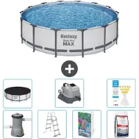 Bestway Steel Pro MAX, ronde opblaasbare zwembad - 427x122 cm - 6-delig, model S649
