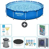 Bestway Steel Pro, ronde opblaasbare zwembad - 366x76 cm - 5-delig, model S264