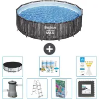 Bestway Steel Pro MAX, ronde opblaasbare zwembad - 427x107 cm - 6-delig, model S581