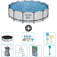 Bestway Steel Pro MAX, ronde opblaasbare zwembad - 427x122 cm - 6-delig, model S574