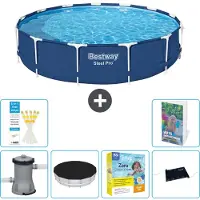Bestway Steel Pro, ronde opblaasbare zwembad - 396x84 cm - 5-delig, model S234