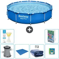 Bestway Steel Pro, ronde opblaasbare zwembad - 366x76 cm - 5-delig, model S220