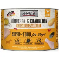 Macs Hondenvoer Natvoer Blik - 70% Kip & Cranberry - 6 x 200g