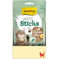 GimCat 12x Mini Sticks Kattensnack Kip & Kattenkruid 50 gr