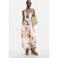 Desigual Jumpsuit citroen / kaki / poederroze