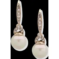 Ralph Lauren Oorbellen goud / wit / parelwit