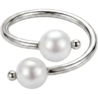 Purelei Ring 'Pearl Muse' zilver / parelwit