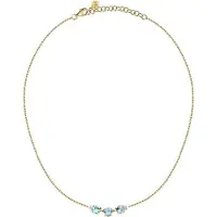 Morellato TESORI SAIW302 GOLD-PLATED KETTING MET LICHTBLAUWE ZIRKONIA'S 1 STUK