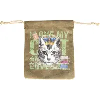 Clayre & Eef Toilettas | 22*25*1 cm | Multi | Canvas | Rechthoekig | Kat | Clayre &