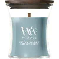 Woodwick Cedarwood &amp; Ocean Moss Mini Geurkaars