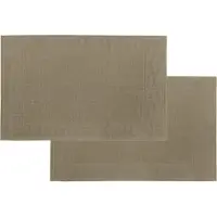 Tiseco Home Studio - Badmat DELUX - SET/2 - 100% katoen - 750 g/m² - superzacht en zeer absorberend - Rechthoek - 50x80 cm - Dark taupe