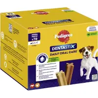 Pedigree Hondensnack, tandverzorging DentaStix daily voor kleine honden, multipack (10 x 7 stuks), 1,1 kg