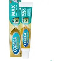 Corega Max Hold + Block Mild Mint kleefcrème milde muntsmaak | superieure fixatie voor uw kunstgebit 70 g Crème