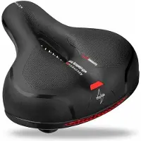 Voltano Fietszadel Met Gelpads - Zwart/Rood - Unisex - Gratis Zadelstrop