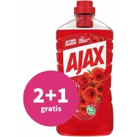 Ajax 2+1 gratis: Allesreiniger Fete de Fleur Rode bloemen 1 liter