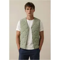 Fynch&Hatton Casual Fit Gewatteerd vest beige, Effen