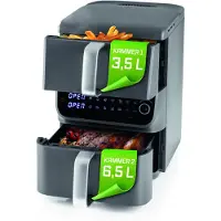 DS Produkte 16404 Airfryer 10 l Anti-aanbaklaag, BPA-vrij, CoolTouch-behuizing, Digitale timer, Grillfunctie, Heteluchtfunctie, Multifunctioneel,