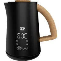 Infinity Goods Melkopschuimer - Elektrisch - 4 Functies - 500ML - Melkschuimer - Verwarmen - Antikleeflaag - Zwart
