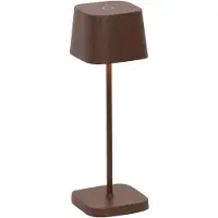 Zafferano OFELIA PRO MICRO: Oplaadbare en dimbare tafel lamp met Corten staal afwerking