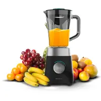 Cecotec 1300 W blender voor op het aanrecht – Power Black Titanium 1300Max, mengkan van 1,5 liter met 4 Black Titanium-messen, 2 snelheden & ijs-crush-functie
