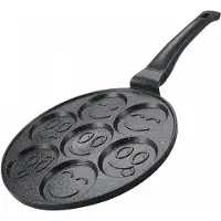 Herzberg 26cm Pannenkoek- En Crêpepan Met Marmeren Coating - 7 Smiley Emoji