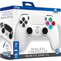 Freaks and Geeks - Wireless Controller for PS4 with 3,5mm jack slot - LED - White