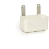 Natural - Voerbak - Duif - Weduwschapbakje Met Vaste Haken 4,7x5,5x9cm Wit - 1st