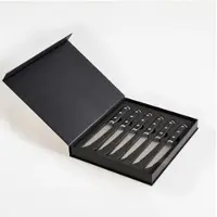 Beliani TOYAMA - Set van 6 steakmessen - Zwart - RVS