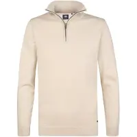 Petrol Industries - Heren Fijngebreide half-zip trui wheel - Wit - Maat XXL