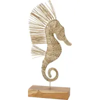 J-Line decoratief zeepaard op voet bruin - 35 x 12 x 80 cm