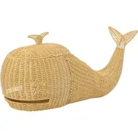 J-Line opbergmand walvis kunststof - 90 x 32 x 46 cm - naturel